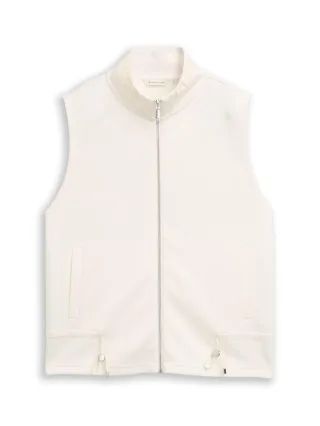 Tom Tailor - Scuba Sweatweste mit Stehkragen whisper white - Gr. - L
