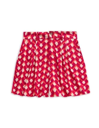 yerse - Shorts mit geometrischem Druck rot - Gr. - XS