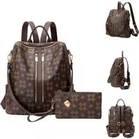 Toomoke Rucksack Damen Rucksack, Kleine 2 in 1 Rucksackhandtasche (Wasserdichte Leder Schultaschen, Geldbörse Umhängetasche Handtasche Rucksack), Geschenk,Anti-Diebstahl Tagesrucksack Schultertaschen