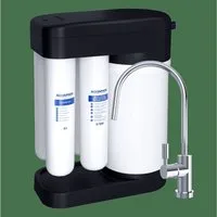 AQUAPHOR Untertisch-Trinkwassersystem Umkehrosmose DWM 102S mit Remineralisierung und Keimsperre, Wasserdruck: 1,9-6,3 Bar-Anschluss, für Wassertemperatur: 5-38° C, -Anschluss, für Wassertemperatur: 5-38° C, 371 × 420 × 190 mm (Länge × Höhe × Breite)