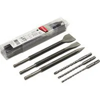 SDS+ Bohrer- und Meißel-Set, Meißel- & Bohrer-Satz 6-teilig