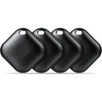 ibettertec Bluetooth Smart Tags 4er-Pack Schwarz Tracker Bluetooth-Tracker (kompatibel mit der Google Find My Device App (nur Android)