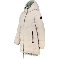 SUBLEVEL Steppjacke Damen Mantel mit Kapuze lange Winter Jacke Parka Stehkragen, Kapuze, flauschig, kuschelig, warm, Outdoor, Mantel