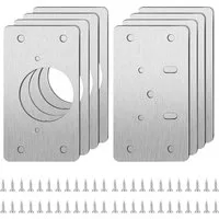 Olotos Möbelbeschlag Scharniere Scharnier Schrankscharniere Küchenschrank Türscharniere (8 St), reparaturset Reparaturplatten mit Schrauben für Schrank Möbel Fenster