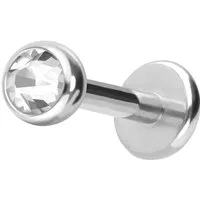 PIERCINGLINE Piercing-Set Titan Labret KRISTALL (Labrets, 1-tlg)