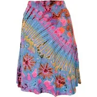Guru-Shop Minirock Unikat Batik Hippie Midirock, Sommerrock,.. alternative Bekleidung