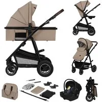 lionelo Kombi-Kinderwagen Amber 3in1, (Set), 3in1/babyschale 0-13kg/Tasche/Moskitonetz/Regenschutz/Boho