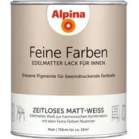 Alpina Lack Feine Farben 750 ml Zeitloses Matt-Weiß