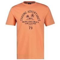 LERROS T-Shirt Sommerliches T-Shirt aus Baumwolle mit O-Neck, große Größen