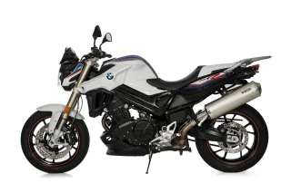 Sport Auspuff BOS Oval Edelstahl matt für BMW  F 800 R Bj. 2009-2016 EURO-3 mit ABE