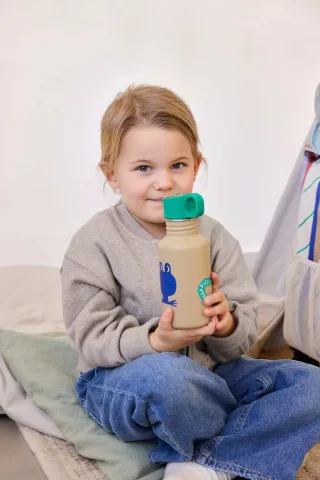Lässig Edelstahl Trinkflasche 500ml - Happy Trails, Frosch