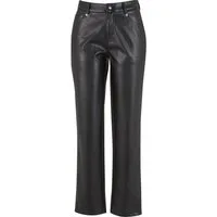 URBAN CLASSICS Stoffhose Urban Classics Ladies Straight Leg Synthetic Leather Pants (1-tlg)