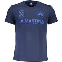La Martina T-Shirt Elegantes Herren Langarmshirt Blau – Regular Fit