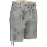 Nübler Trachtenlederhose Lederhose Victoria-W London Fog in Hellgrau von Nübler