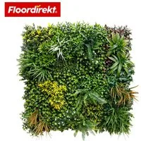 Floordirekt 3D Wandpaneel Pflanzenwand pflegefreie Kunstpflanze Spring Garden 100x100cm Wanddeko, BxL: 100x100 cm, 1 qm, (Klick-System, Natürliche Optik) Geruchlos, ungiftig & umweltfreundlich