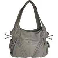Taschen4life Schultertasche Damen Handtasche 1555-3, Schultertasche mit extra Trageriemen, Alltagstasche