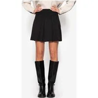 SASSYCLASSY Minirock Mini Rock mit Falten für Damen Moderner Rock mit strukturierter Silhouette und seitlichem Verschluss