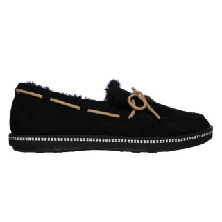Skechers - "Cozy" Mokassin-Hausschuhe für Damen, Wildlederimitat, Flach (Schwarz)