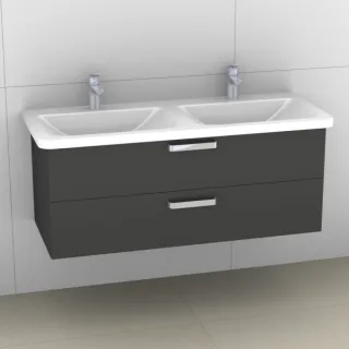 Artiqua 412 Waschtischunterschrank für Tonic II K0871, K0873, K0874 Anthrazit Hochglanz, 412-WU2L-I5 412-WU2L-I52-7015-51