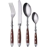 GRÄWE Besteck-Set GRÄWE Tafelbesteck 24-tlg., für 6 Personen, Serie Nürnberg, BRAUN, Edelstahl 18/0
