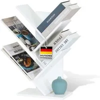 Floordirekt Bücherregal Louisiana, Baumförmiges Standregal aus Holz, mit Kippsicherung, 5 Etagen 1-tlg., 30 x 17,2 x 51 cm für Bücher, Zeitschriften, CDs, Videospiele & Deko