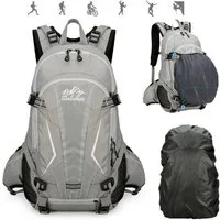 Luckice Fahrradrucksack Radrucksack Fahrradrucksäcke Sportrucksäcke Wander-Rucksack (Motorradrucksack Biker-Rucksack Wanderrucksack Trekkingrucksack Bergrucksack, wasserdichter,30L,Mit wasserdichter Regenhülle,Rucksacktaschen), Herren & Damen mit Hel