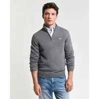 Gant Troyer CASUAL COTTON HALF ZIP mit grafischer Logostickerei auf der Brust