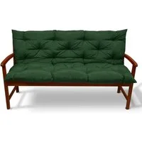 Beautissu Bankauflage Bankauflage Flair BR Dunkelgrün, 120x50x50cm, Sitzkissen für Gartenbank, Bankpolster Outdoor & Hollywoodschaukel