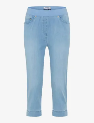 BRAX - Capri-Hose in Slim Fit blau - Gr. - 38