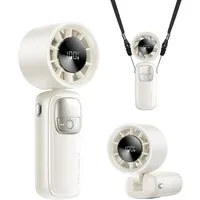 MOPUEA Handventilator Tragbarer Turbo Handventilator Ventilator Mit Kühlmodus Einstellbare, Geschwindigkeit Wiederaufladbarer Akku Digitales Display
