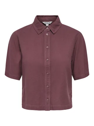ONLY - ONLGOA S/S LINEN BL SHIRT CC PNT Rose Brown - Gr. - S