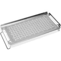 Grillplatten-Warmhalterost, Grillrost edelstahl, zur Nutzung auf Grillplatten