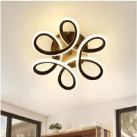 Nettlife LED Deckenleuchte Schwarz Deckenlampe Dimmbar Modern, Nicht dimmbar, LED fest integriert