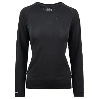 Asics nahtloses Frauenschwarz -Top