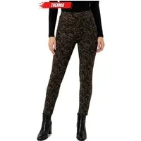 dy_mode Thermohose Damen Thermohose Gefütterte Schlupfhose Winterhose Thermoleggings Middel Waist, mit Innenfutter, mit elastischem Bund