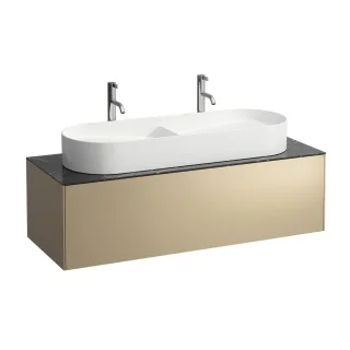 LAUFEN Waschtischunterschrank SONAR f.WT H812348/9 1 Schubl 1175x455 Ausschn mi Gold&Nero Marquina, H4054710341401