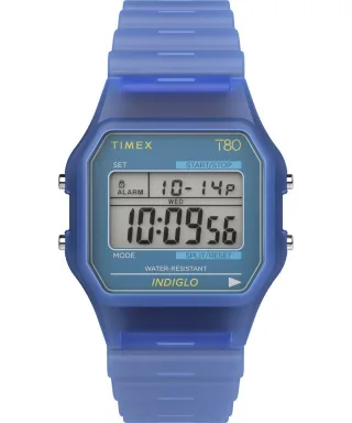 Timex T80 Blau Unisex Armbanduhr TW2Y34200