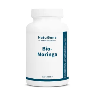 NatuGena Bio-Moringa | 120 Kapseln | reich an Vitaminen und Mineralstoffen | pflanzliche Proteinquelle | vegan