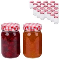 relaxdays Einmachglas Einmachgläser Set 400 ml Twist Off, Glas, 25er Pack
