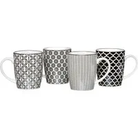 Ritzenhoff & Breker Becher Takeo, 4-tlg., Porzellan, skandinavisch-schlichter Touch, 350 ml, 4-teilig