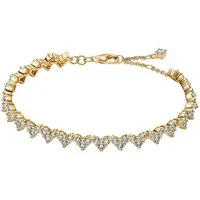 Pandora Armband 564390C01, für Damen Herz Dreifacher Stein Goldfarben