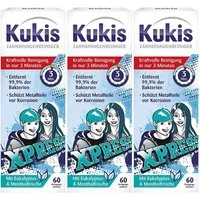 Kukident Kukis Zahnspangenreiniger Reinigungstabletten (Spar-Pack, [3-St. Entfernt 99,9% der Bakterien - mit Eukalytus- und Mentholfrische)