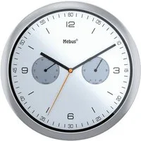 Mebus Wanduhr (mit Hygro- und Thermometer, Ø 26,5 cm)