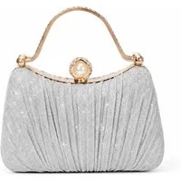 nsihing Abendtasche Damen Abendtasche, Glitzer Clutch mit Abnehmbarer Kette, Elegante Strass Handtasche für Hochzeit, Party & Festliche Anlässe