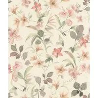 Rasch Vliestapete Lumina - Selbstklebende Tapete Blumen von tesa® x rasch®, strukturiert, floral, Landhausstil, geblümt, botanisch, (1 St), selbstklebend, 6,00m x 0,53m