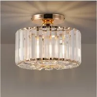 LOHAS-LED Deckenleuchte Moderne Kristall-Deckenleuchte mit zylindrischen Kristallelementen, ohne Leuchtmittel, E27 Fassung für 220V, einfache Montage für Wohnräume