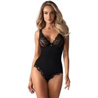 Obsessive Body Luvae Body Bodysuit mit Spitze Dessous - schwarz (1-tlg) mit transparenter Spitze