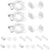 FELIXLEO Zubehör-Set Rollo Ersatzteile Set 17mm Halterungen mit Befestigungen Weiß, (6-tlg)