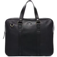 SID & VAIN Laptoptasche echt Leder Aktentasche 15 Zoll Laptop Fach schwarz, Laptoptasche 15,4 Zoll, Aktentasche Echtleder Damen Herren schwarz