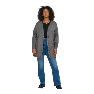 Only - Strickjacke für Damen, V-Ausschnitt, leger (Schokolade)